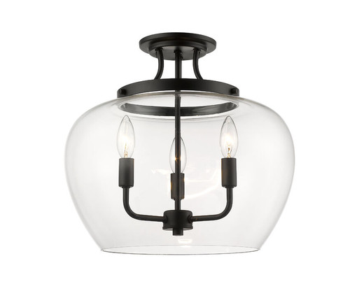 Z-lite 473SF-MB Matte Black Joliet Semi Flush Mount