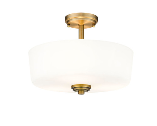 Z-lite 220SF3-HBR Heritage Brass Arlington Semi Flush Mount