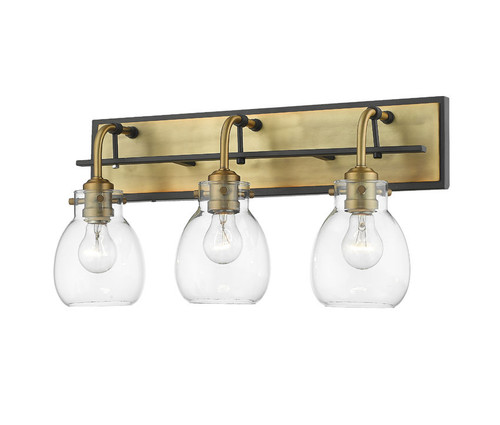 Z-lite 466-3V-MB-OBR Matte Black + Olde Brass Kraken Vanity