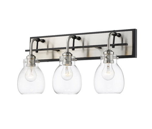 Z-lite 466-3V-MB-BN Matte Black + Brushed Nickel Kraken Vanity
