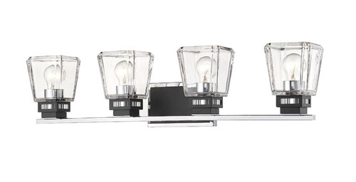 Z-lite 474-4V-CH-MB Chrome + Matte Black Jackson Vanity