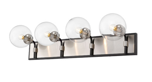 Z-lite 477-4V-MB-BN Matte Black + Brushed Nickel Parsons Vanity