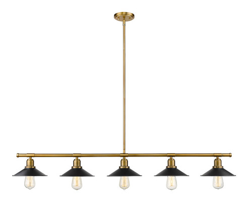 Z-lite 613-5L-FB+MB Factory Brass Casa Island