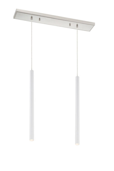 Z-lite 917MP24-WH-LED-2LBN Brushed Nickel Forest Island