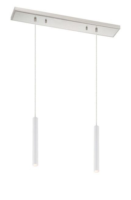 Z-lite 917MP12-WH-LED-2LBN Brushed Nickel Forest Island