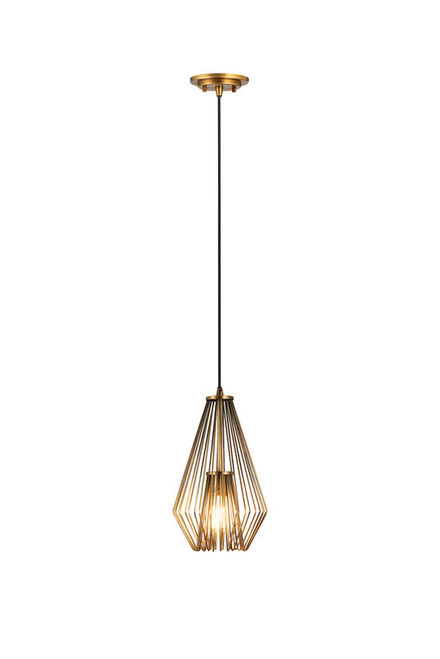 Z-lite 442MP-RB Rubbed Brass Quintus Mini Pendant