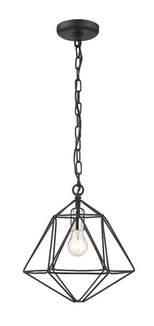 Z-lite 918MP-MB-CH Matte Black + Chrome Geo Mini Pendant