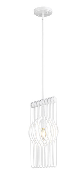Z-lite 801MP-WH White Contour Mini Pendant