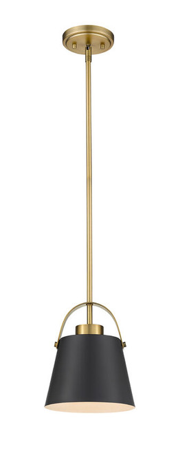 Z-lite 726MP-MB+HBR Matte Black + Heritage Brass Z-Studio Mini Pendant