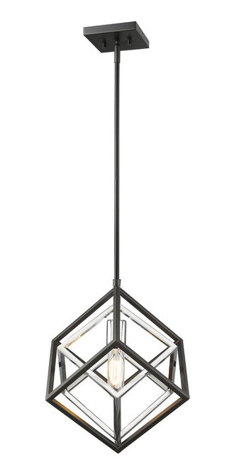 Z-lite 457MP-CH-MB Chrome + Matte Black Euclid Mini Pendant