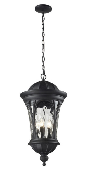 Z-lite 543CHB-BK Black Doma Outdoor Chain Mount Ceiling Fixture