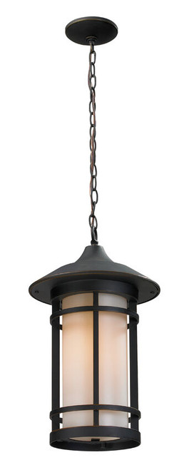 Z-lite 528CHB-ORB Oil Rubbed Bronze Woodland Outdoor Chain Mount Ceiling Fixture