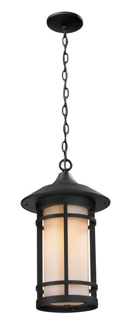 Z-lite 527CHB-BK Black Woodland Outdoor Chain Mount Ceiling Fixture