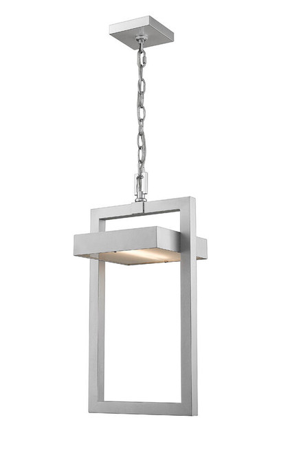 Z-lite 566CHB-SL-LED Silver Luttrel Outdoor Chain Mount Ceiling Fixture