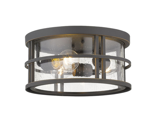 Z-lite 570F-ORB Oil Rubbed Bronze Jordan Outdoor Flush Ceiling Mount Fixture