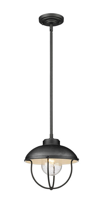 Z-lite 590P-BK Black Ansel Outdoor Pendant