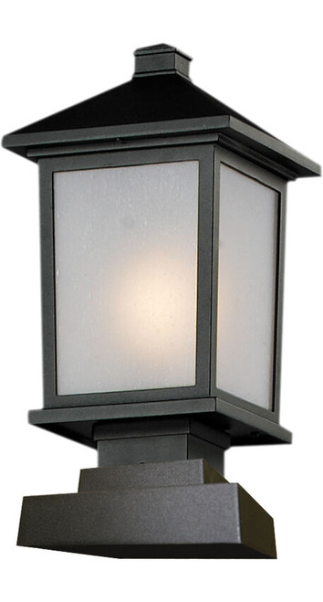 Z-lite 537PHM-SQPM-BK Black Holbrook Outdoor Pier Mounted Fixture