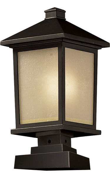Z-lite 537PHB-SQPM-ORB Oil Rubbed Bronze Holbrook Outdoor Pier Mounted Fixture