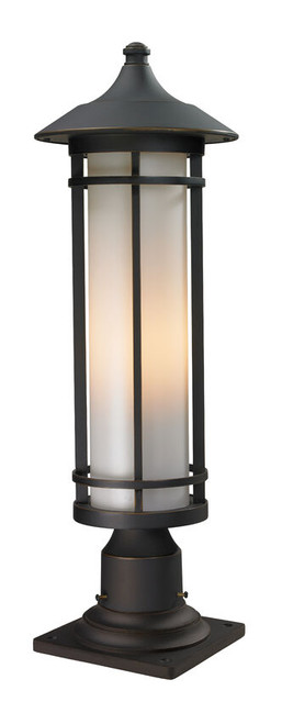 Z-lite 530PHM-533PM-ORB Oil Rubbed Bronze Woodland Outdoor Pier Mounted Fixture