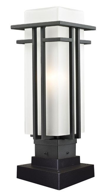 Z-lite 549PHM-SQPM-BK Black Abbey Outdoor Pier Mounted Fixture