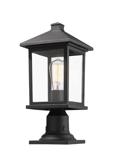 Z-lite 531PHMR-533PM-BK Black Portland Outdoor Pier Mounted Fixture