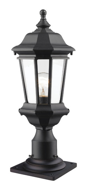 Z-lite 540PHM-533PM-BK Black Melbourne Outdoor Pier Mounted Fixture