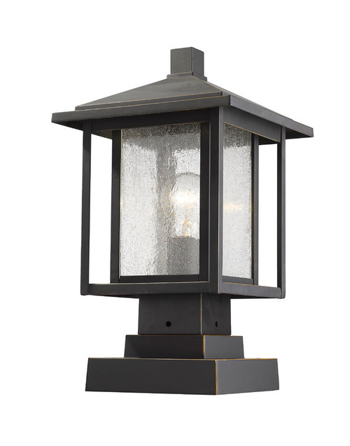 Z-lite 554PHMS-SQPM-ORB Oil Rubbed Bronze Aspen Outdoor Pier Mounted Fixture