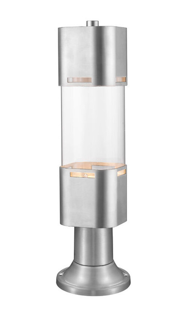 Z-lite 562PHBR-553PM-BA-LED Brushed Aluminum Lestat Outdoor Pier Mounted Fixture