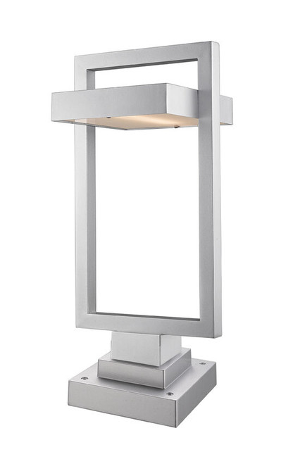 Z-lite 566PHBS-SQPM-SL-LED Silver Luttrel Outdoor Pier Mounted Fixture