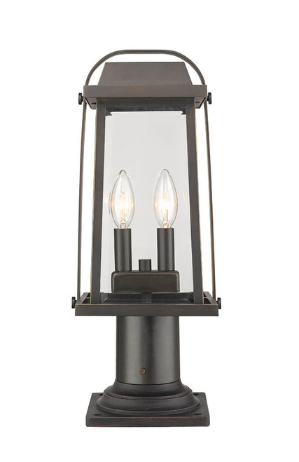 Z-lite 574PHMR-533PM-ORB Oil Rubbed Bronze Millworks Outdoor Pier Mounted Fixture