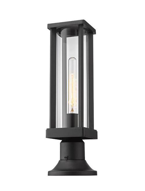 Z-lite 586PHMR-553PM-BK Black Glenwood Outdoor Pier Mounted Fixture