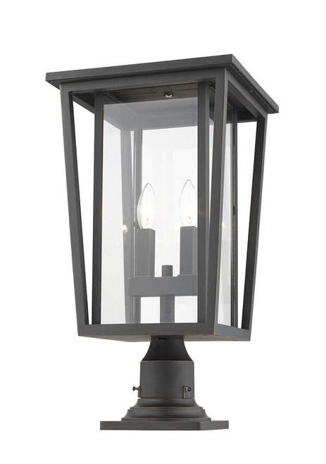 Z-lite 571PHBR-533PM-ORB Oil Rubbed Bronze Seoul Outdoor Pier Mounted Fixture