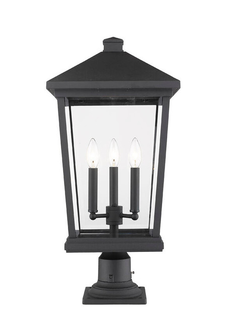 Z-lite 568PHXLR-533PM-BK Black Beacon Outdoor Pier Mounted Fixture