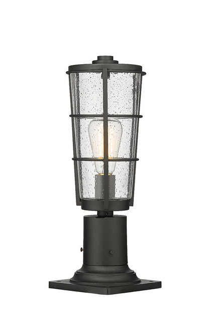 Z-lite 591PHM-533PM-BK Black Helix Outdoor Pier Mounted Fixture