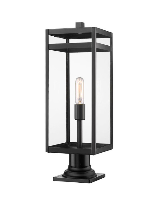 Z-lite 596PHBR-533PM-BK Black Nuri Outdoor Pier Mounted Fixture