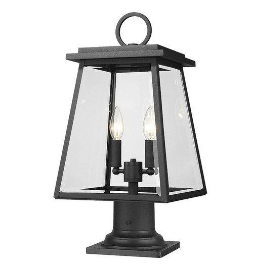 Z-lite 521PHMR-533PM-BK Black Broughton Outdoor Pier Mounted Fixture