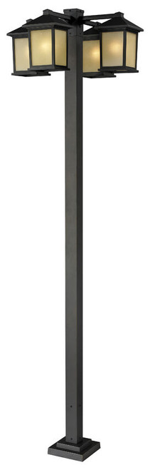 Z-lite 507-4-536P-ORB Oil Rubbed Bronze Holbrook Outdoor Post Mounted Fixture