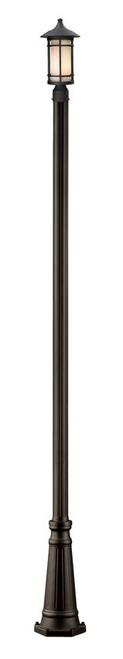 Z-lite 528PHM-519P-ORB Oil Rubbed Bronze Woodland Outdoor Post Mounted Fixture