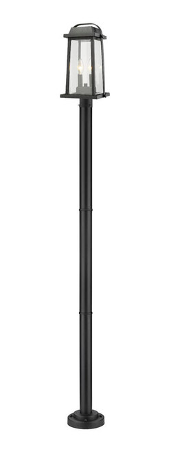 Z-lite 574PHMR-567P-BK Black Millworks Outdoor Post Mounted Fixture