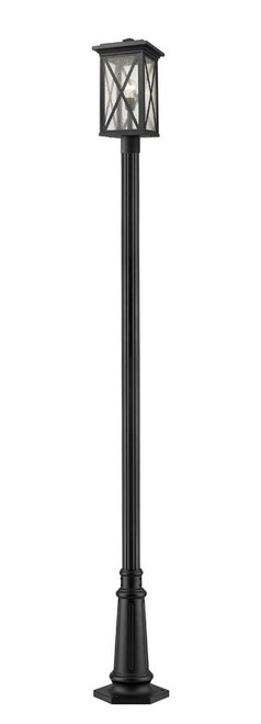 Z-lite 583PHBR-557P-BK Black Brookside Outdoor Post Mounted Fixture