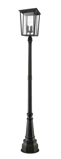 Z-lite 571PHXLR-564P-ORB Oil Rubbed Bronze Seoul Outdoor Post Mounted Fixture