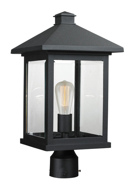 Z-lite 531PHBR-BK Black Portland Outdoor Post Mount Fixture