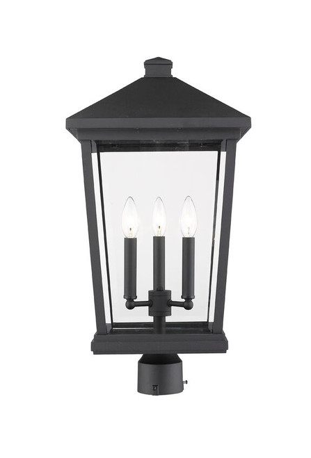 Z-lite 568PHXLR-BK Black Beacon Outdoor Post Mount Fixture