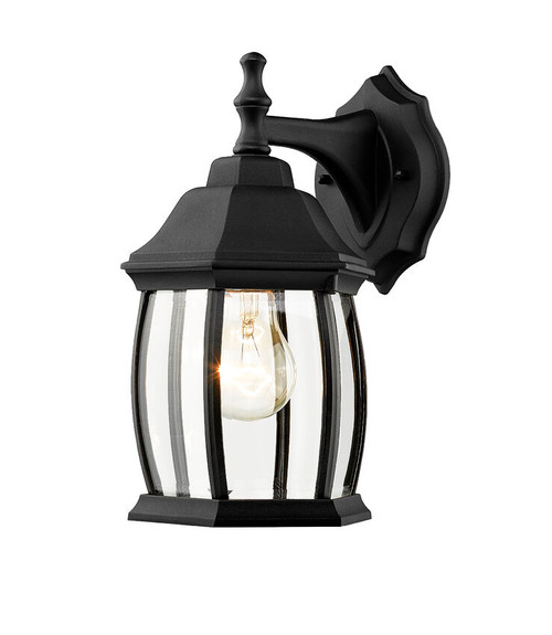 Z-lite T20-BK Black Waterdown Outdoor Wall Sconce