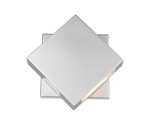 Z-lite 573S-SL-LED Silver Quadrate Outdoor Wall Sconce