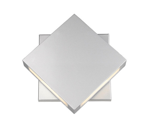 Z-lite 572B-SL-LED Silver Quadrate Outdoor Wall Sconce