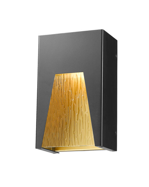 Z-lite 561S-BK-GD-CSL-LED Black Gold Millenial Outdoor Wall Sconce