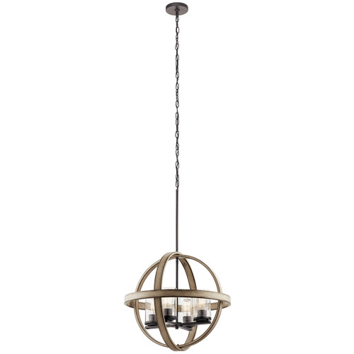 Kichler Lighting 34823 Barrington 4 Light Orb Pendant Anvil Iron