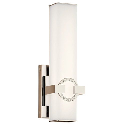 Kichler Lighting 45876PNLED Bordeaux 13" LED Wall Sconce Polished Nickel