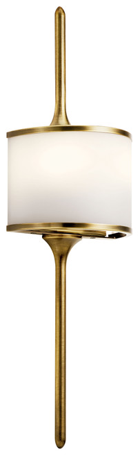 Kichler Lighting 43375NBR Mona 2 Light Halogen Wall Sconce Natural Brass